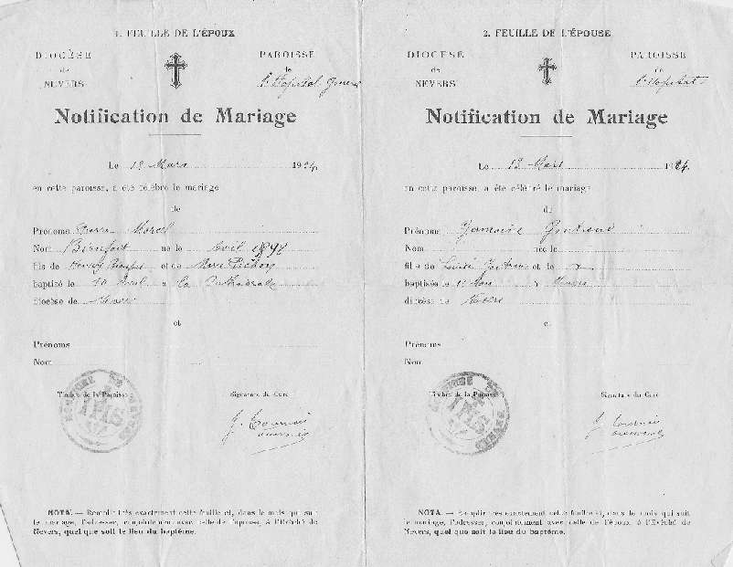 mR 16 Pierre BIENFAIT _ 17 Germaine GAUTRAND - 1924.jpg